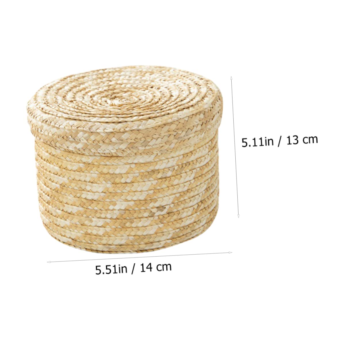 BESTOYARD 2 pcs Straw Storage Basket hyacinth Closet Basket Bin Handwoven Straw Basket tabletop organizer Wicker Storage Basket blanket basket clothes hamper household child Laundry basket