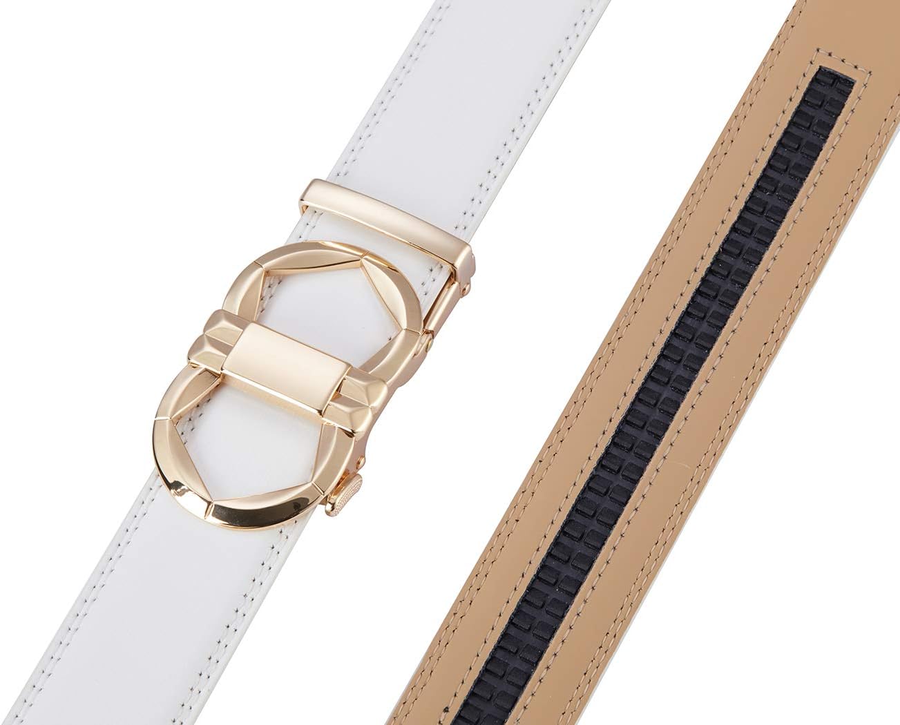 Tonywell Men's Leather Designer Belt with Fashion Comfort Click Buckle Exact Fit - Image 7