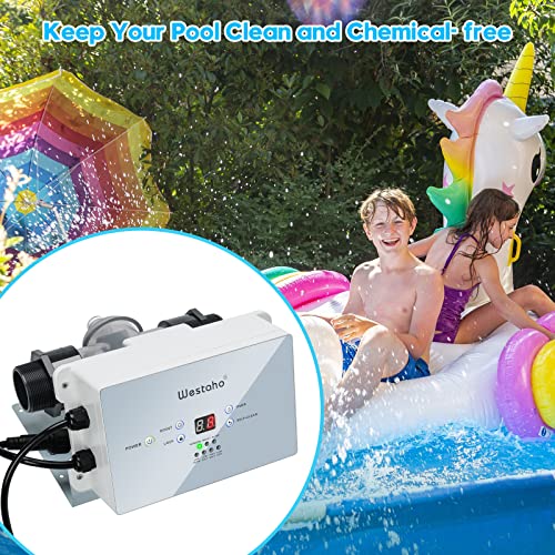 Saltwater Pool System, Westaho Salt Chlorine Generator For Above Ground Pools Up To 15,000 Gallons, Keeps Pool Water Clean, Ip 66 Waterproof #TOP6