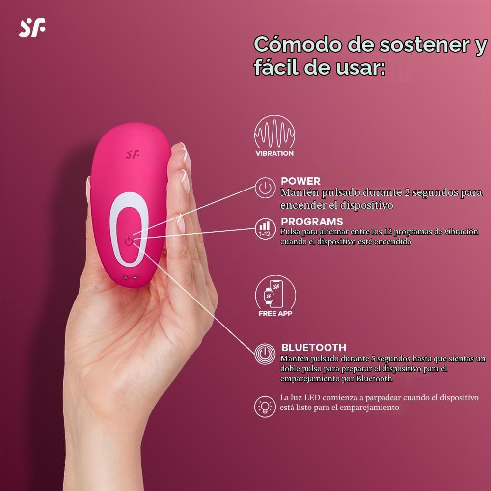 Satisfyer Top Secret Connect App Vibrador 11 cm | Juguetes sexuales portátil con Bluetooth | Estimulación del Clítoris | Accesorio erótico | Juguetes eroticos silencioso y potente | Rosa