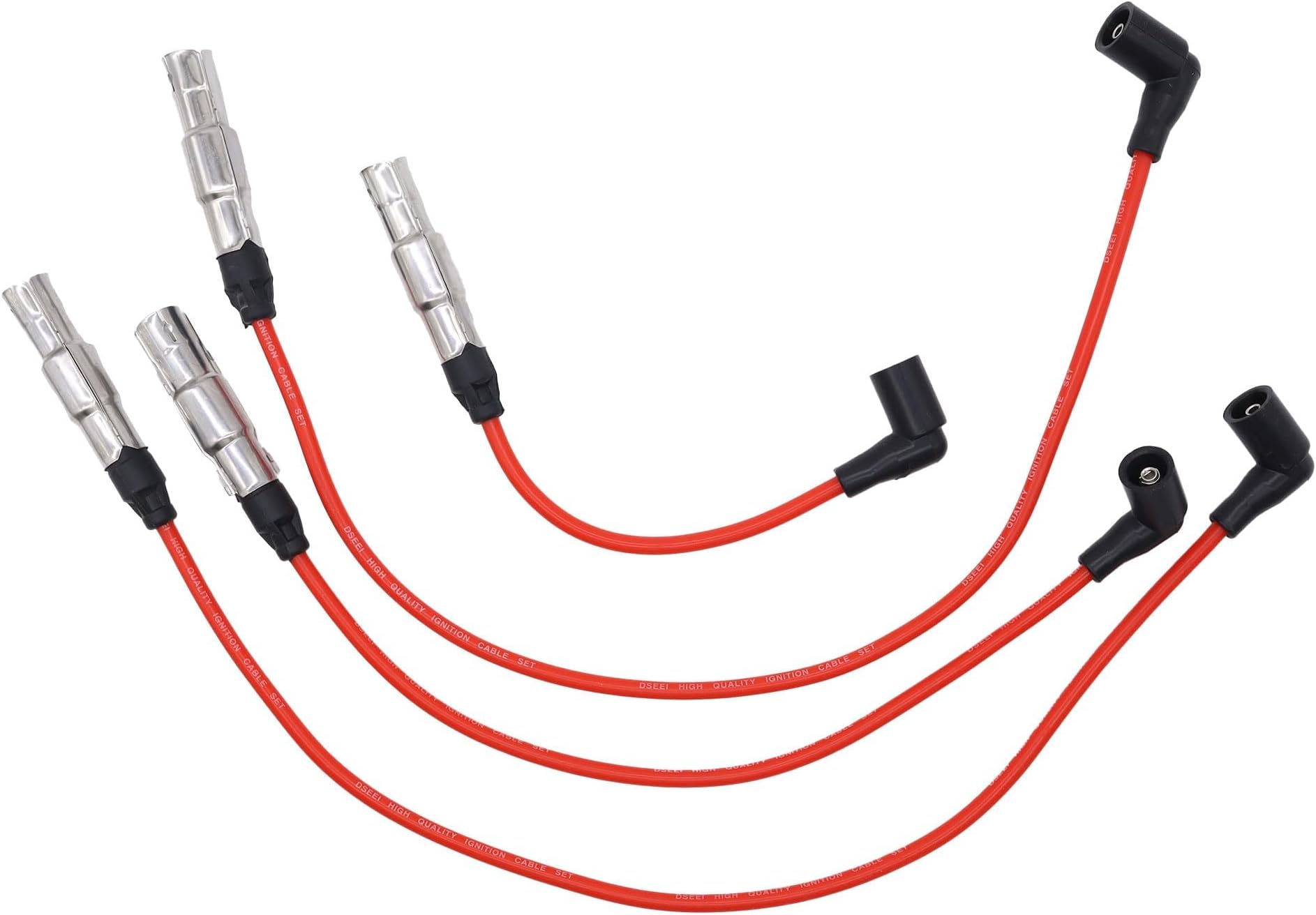 27588 8MM スパークプラグワイヤーセット フォルクスワーゲンビートル 2001-2005、ゴルフ 2001-2006、GTI 2006、Jetta 2001 2002 2003 2004 2005 06A998031と互換性あり。