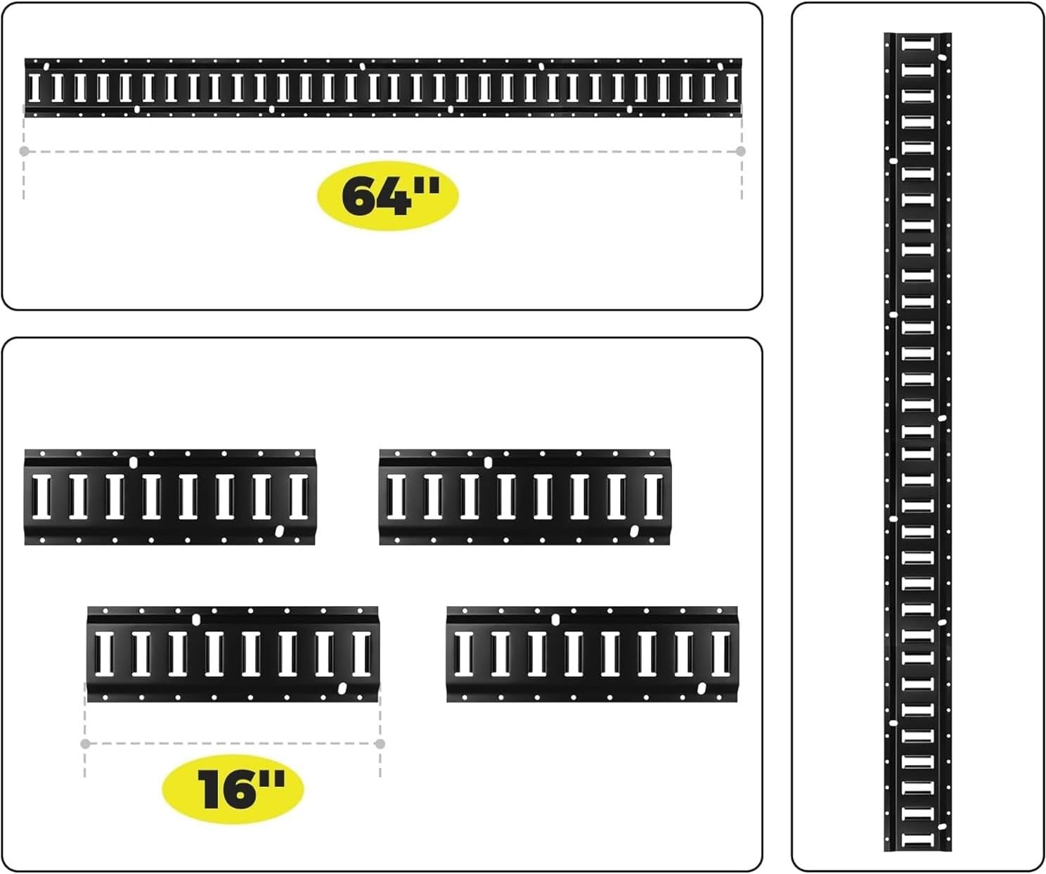 Convenient E-Track Fixed Guide Rail Kit, 2-Ratchet Trailer Strap, Suitable for Box Vans