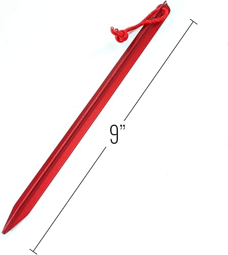 Miniatura 4 de ASR Outdoor 9 pulgadas de grado aeronáutico de aluminio de las estacas de la tienda de campaña de las estacas (paquete tamaños)