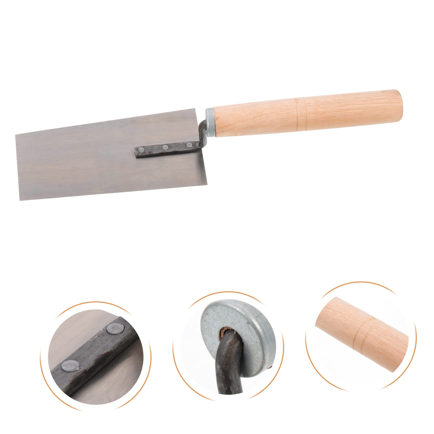 NUOBESTY 5 Piezas de Llana de Yeso y Raspador de Masilla de Acero Inoxidable Mango de Madera, para Acabado en Albañilería