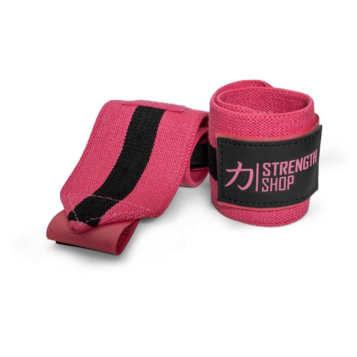 Strength Shop Pink/Black Wrist Wraps (30 CM)