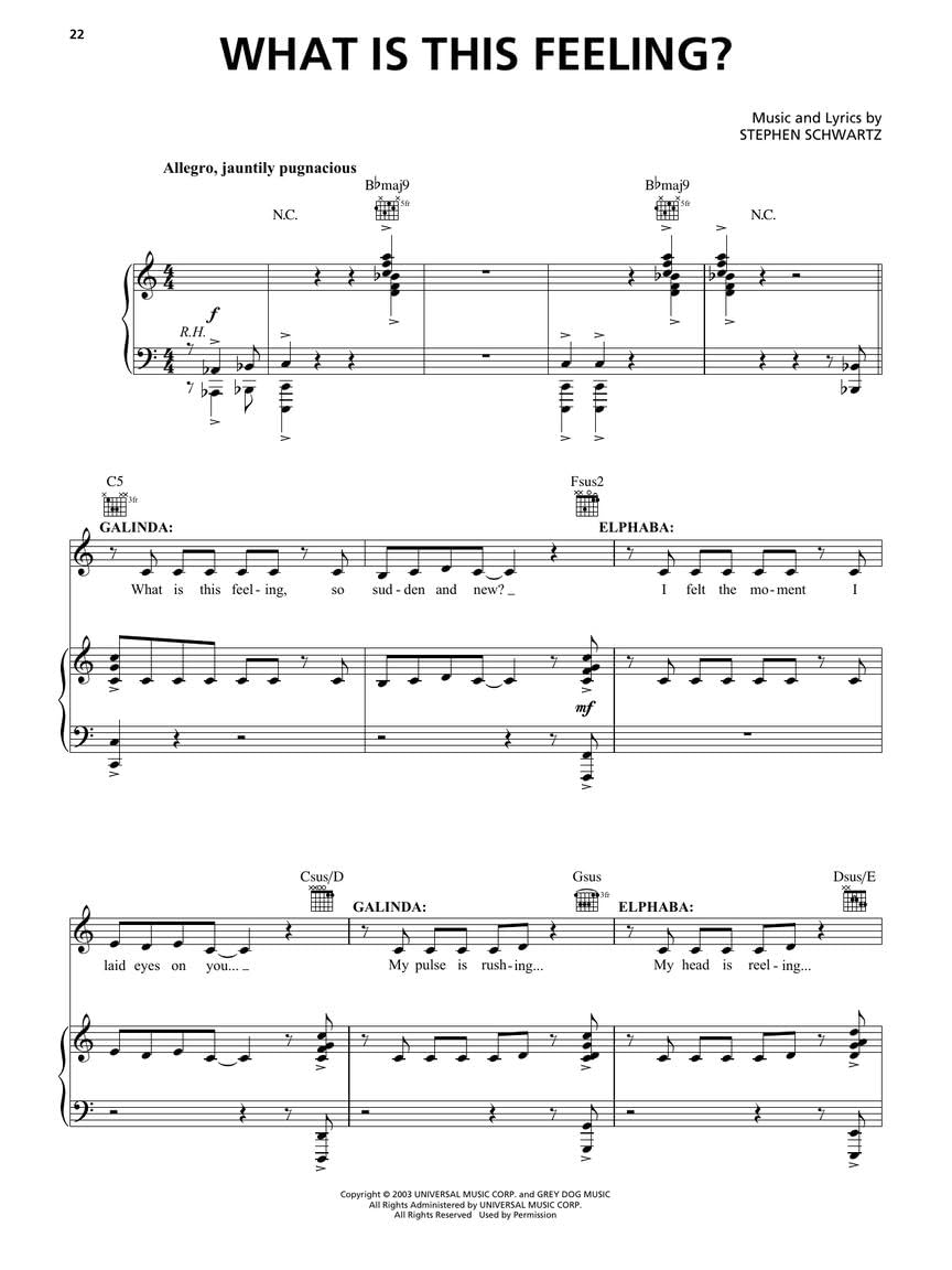 Wicked Piano Vocal Movie Edition Stephen Schwartz | Mittelstufe Klavier Gesang Noten für Schüler Lehrer und Fans Songbook | Musical Theatre Repertoire ... Selections (Melody in the Piano Part