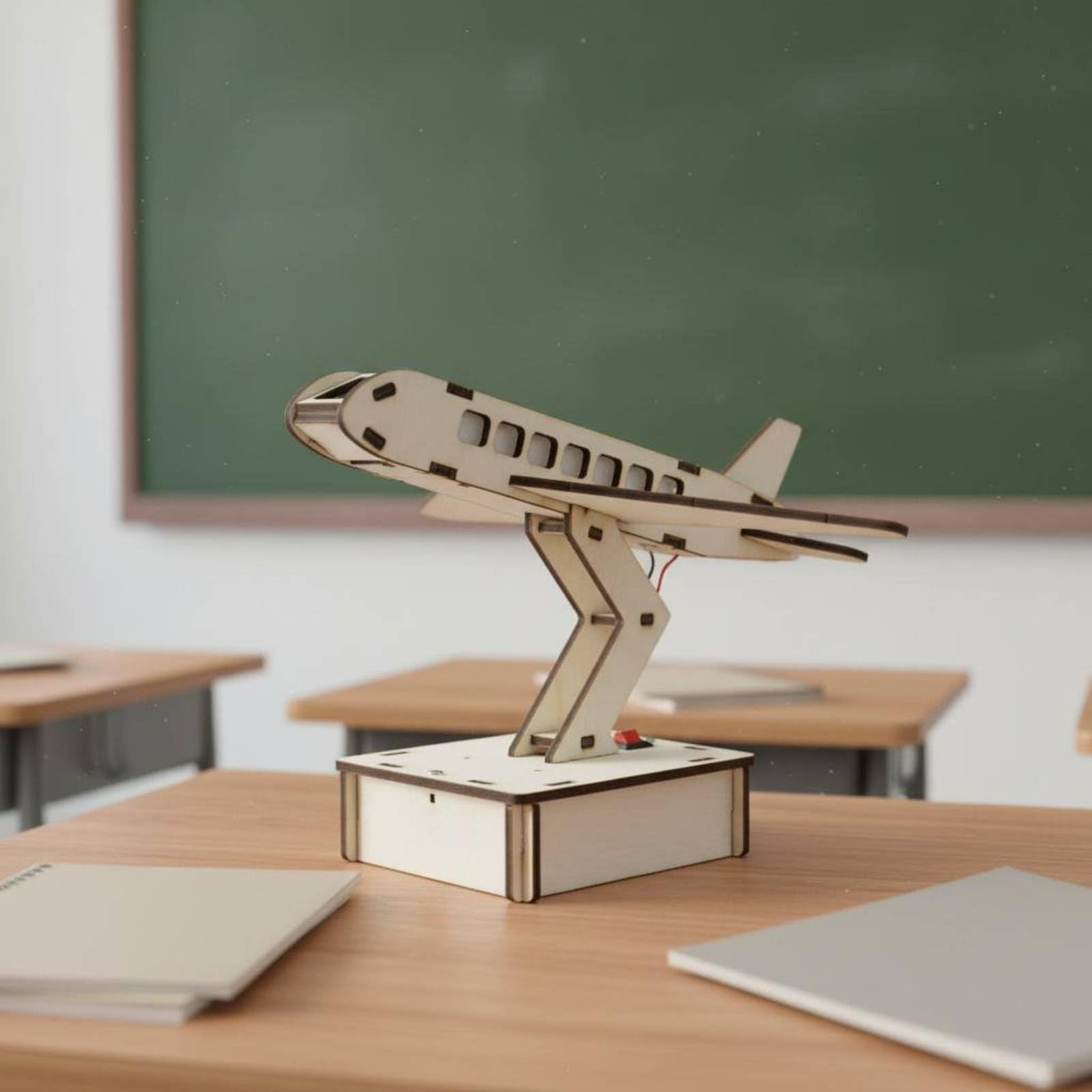 MagiDeal Modello Aereo in Legno Kit Modello Aereo Set Assemblaggio Giocattolo Educativo Progetto Scientifico Pezzi Tagliati con Precisione Montaggio Pulito