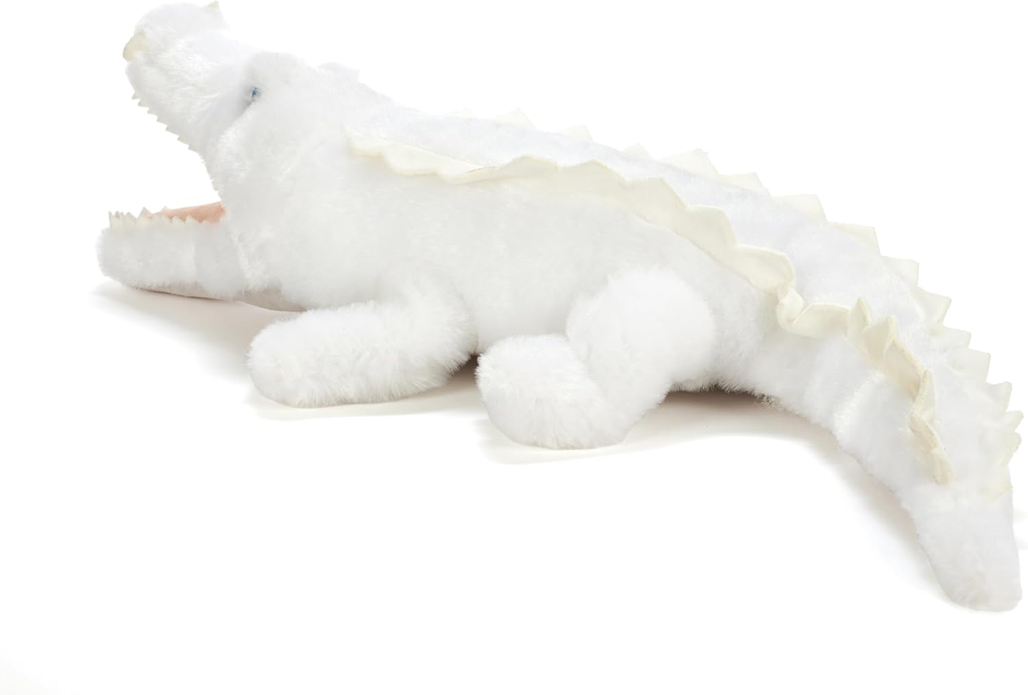 The Petting Zoo White Alligator & Blue Eyes Stuffed Animal Plushie, Gifts for Kids, Wild Onez Zoo Animals, Alligator Plush Toy 22 Inches
