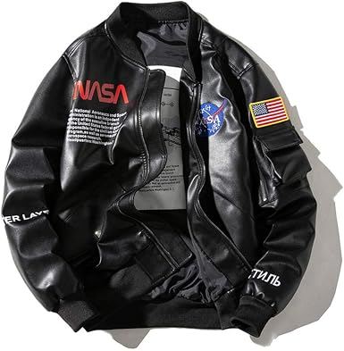 Amazon.com: Chaqueta de motociclista para hombre, NASA MA-1, chaqueta de  vuelo militar ligera Air Force Moto Street INS abrigo invierno : Ropa,  Zapatos y Joyería