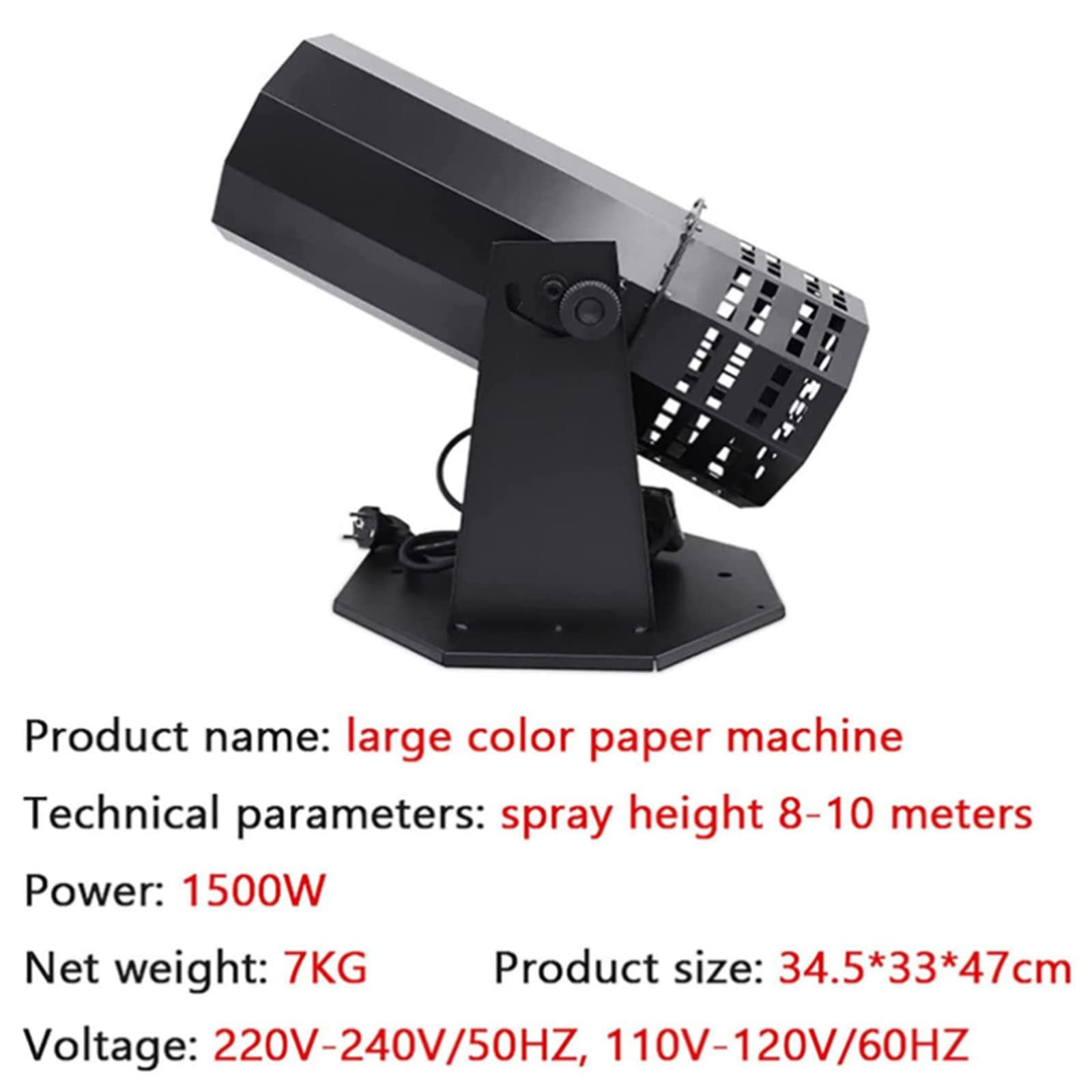 Macchina per Coriandoli da Palcoscenico Macchina per Coriandoli Senza Fili, Cannone per Coriandoli Elettrico Telecomandato, Macchina per Effetti Spara-coriandoli
