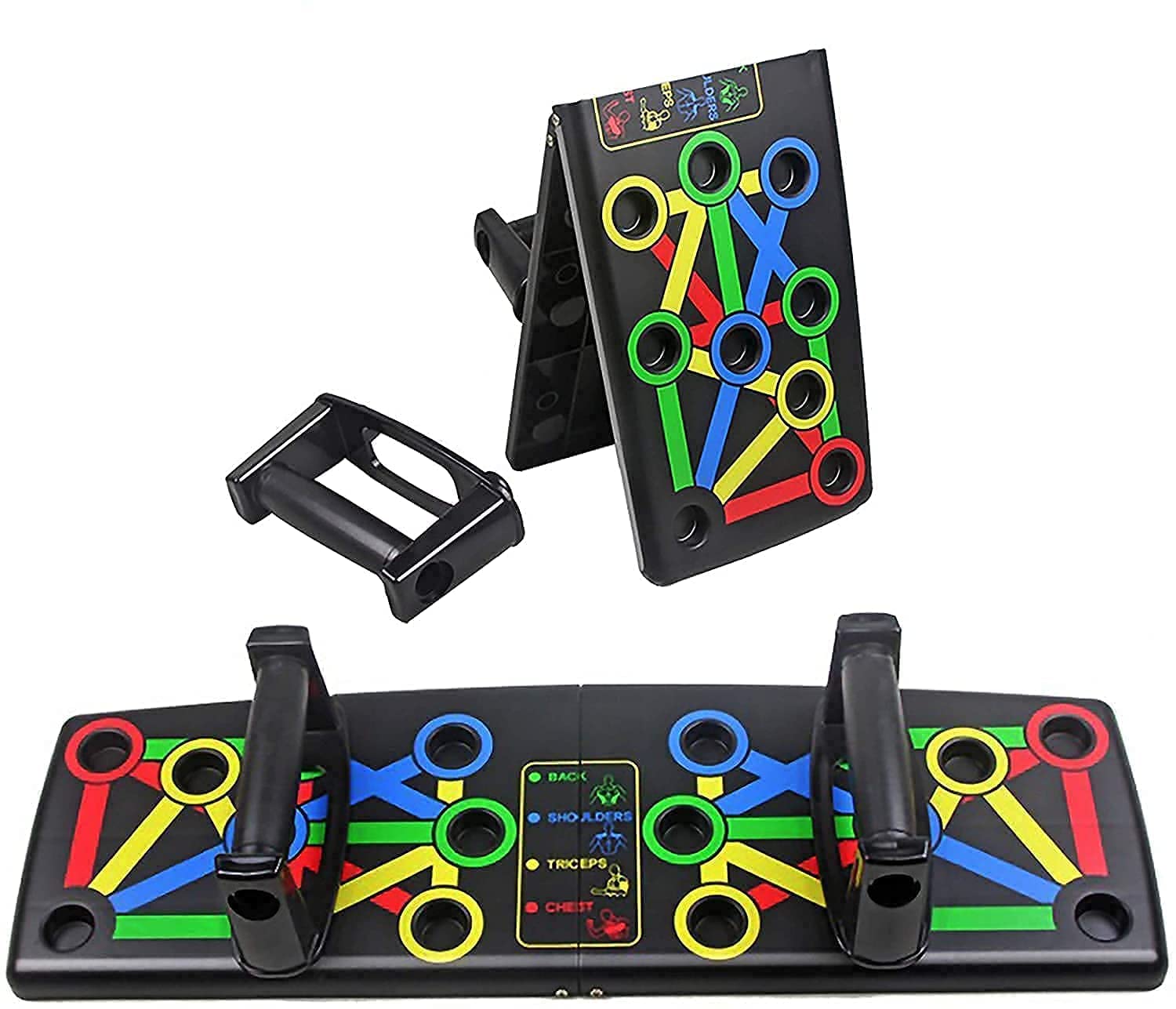 15 In 1 Multifunctional Foldable Home Exercise Fitness Equipment - Push Up Flex Board, Portable Pushup Training multicolor-image-47