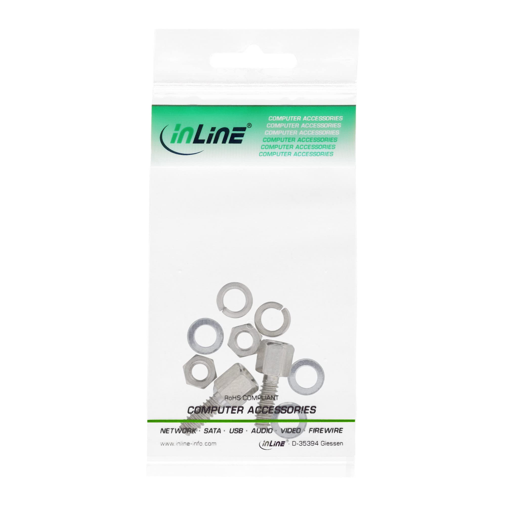 InLine Viti Unc 4/40 per Montaggio Cablotto Sub-D, Nero