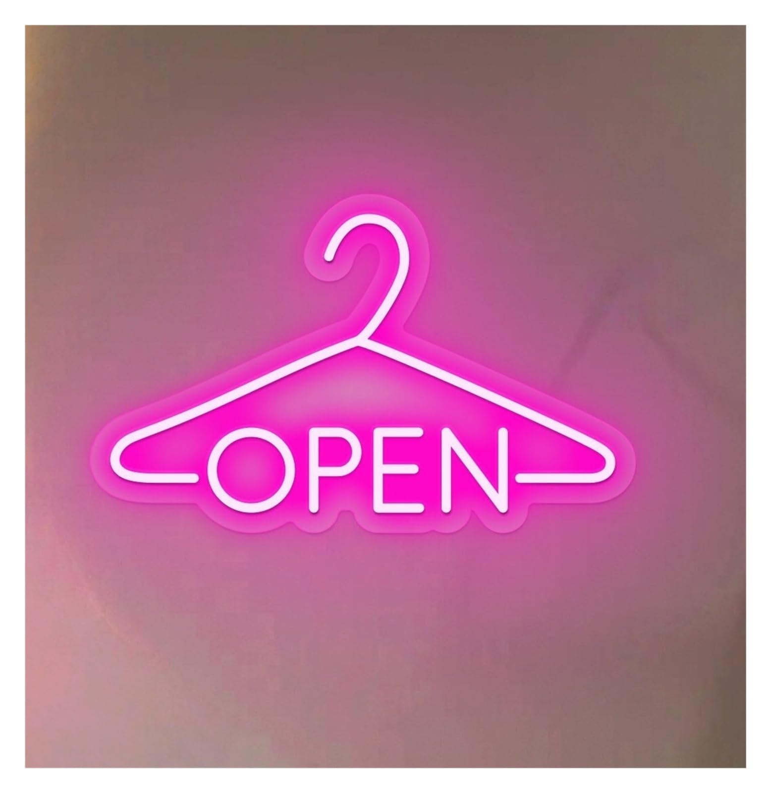 RONGCH Hanging Art Signs Hanger Open Neon Sign Showroom Business Clothing Store Decor Storefront Window Display Entrance 45cm