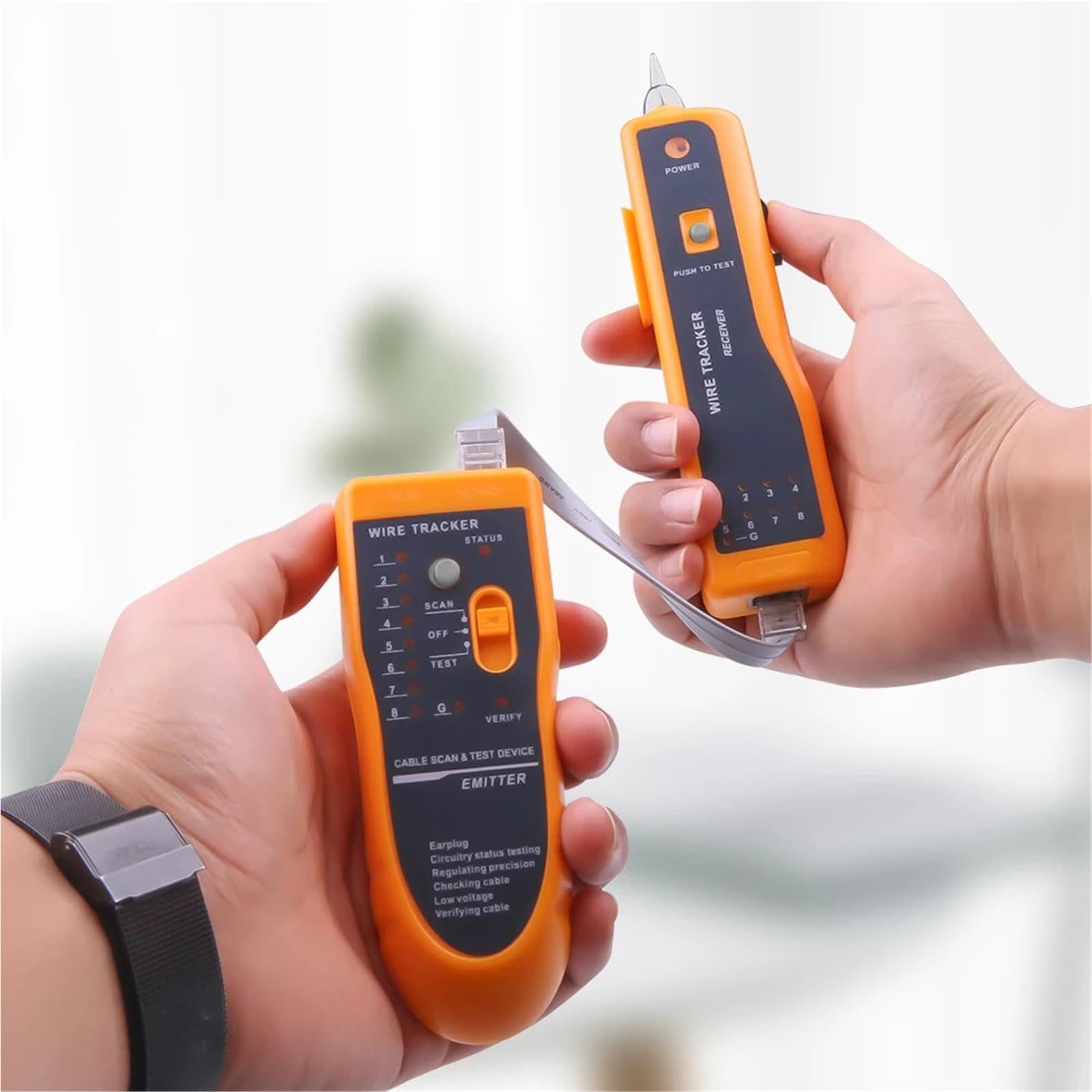 Traqueur de Câble, Testeur de câbles réseau LAN Cat5 Cat6 RJ45 UTP STP, détecteur ligne, traqueur téléphoniques, diagnostic tonalité, distance, testeur | Rot