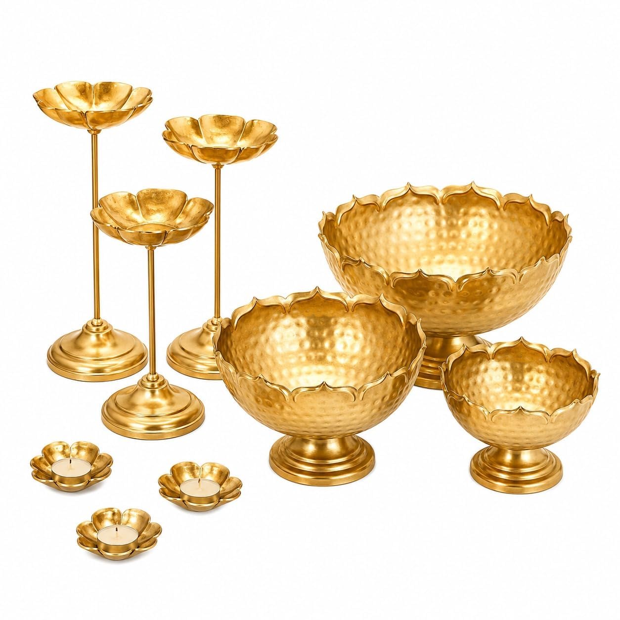 Taj Urli Bowl Set - Handmade Decorative Bowls -4 Taj Urli Bowl Set - Handmade Decorative Bowls -4