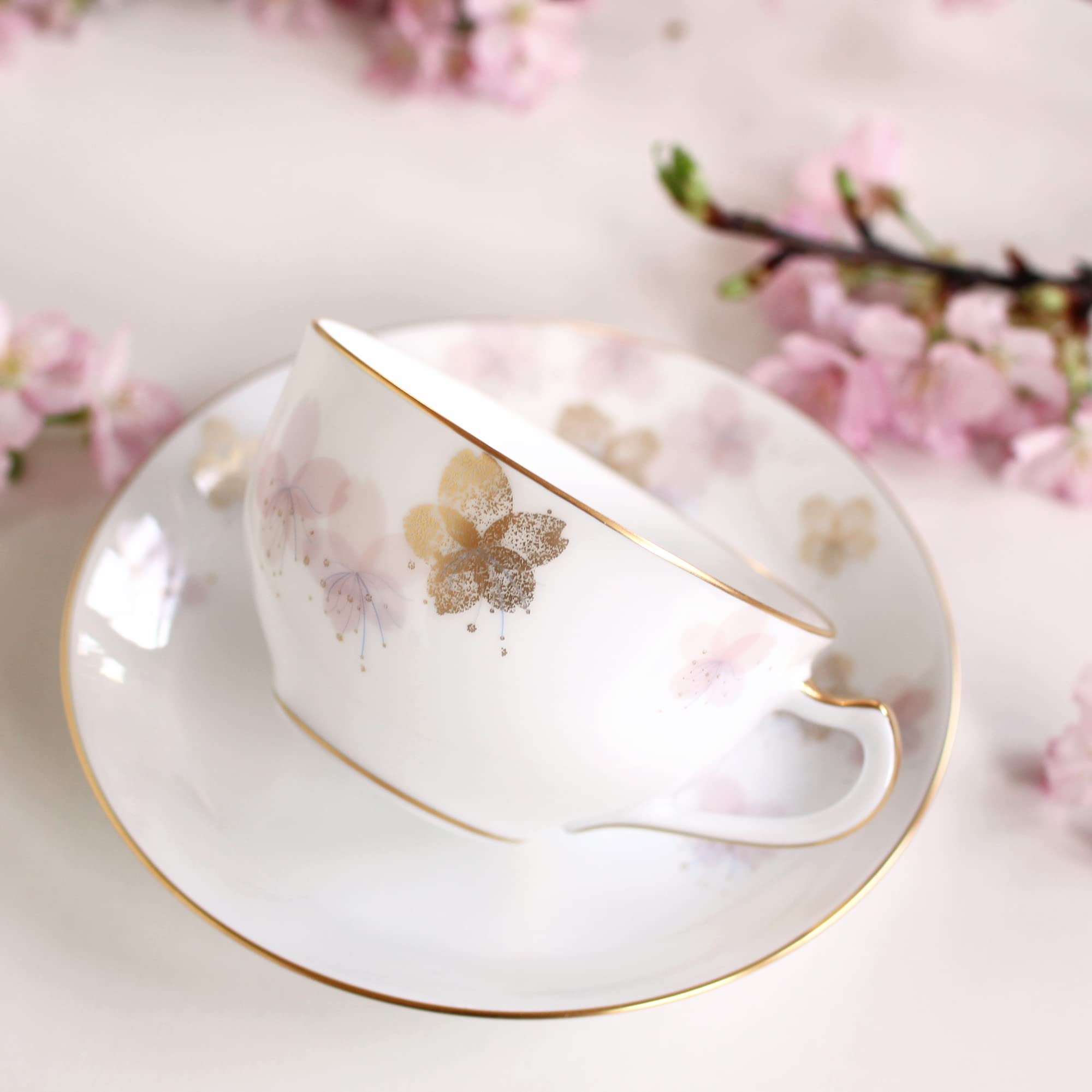 Amazon | 大倉陶園 桜シリーズ 第3回「初御代桜」 カップ＆ソーサー 