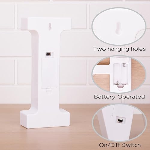 Miniatura 3 de Letras con luces LED, 26 letras del alfabeto, letras pequeñas con luces, luces de señal alimentadas por pilas para fiestas, mesa, decoración de