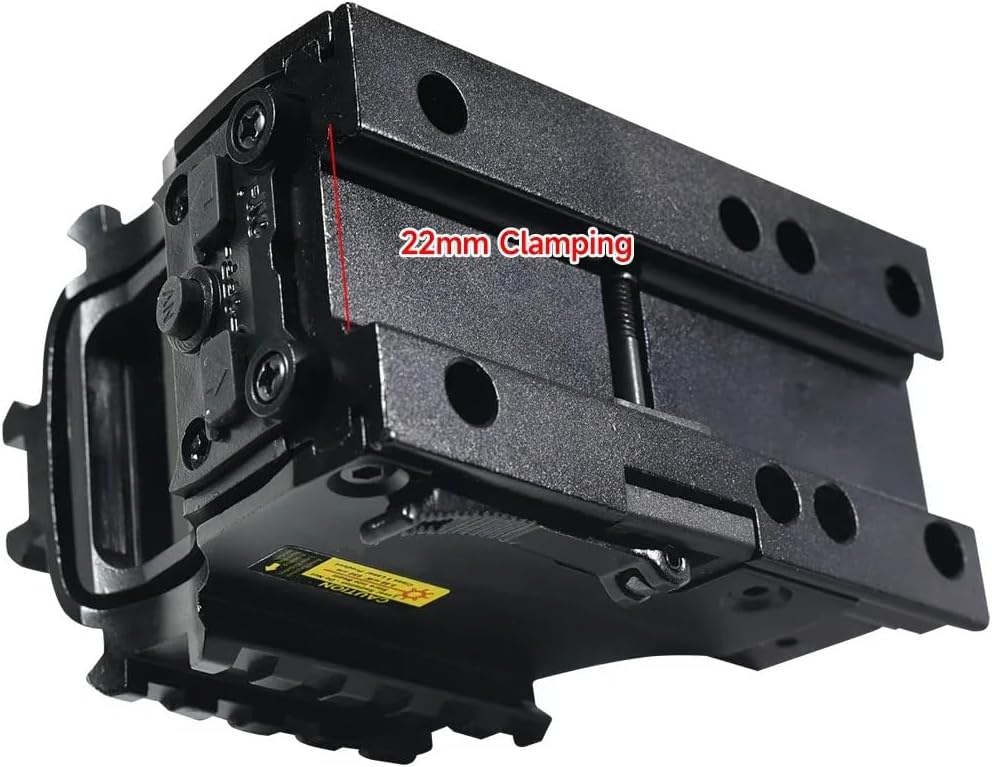 553KR Green Dot Holographic Sight with Red Laser Calibrator Sight，Integrate QD Quick Release/Detach Base，Metal Optic Reflex Scope with Top/Side Rail Mount，Fits for Standard 20mm Pic Rail Mounting