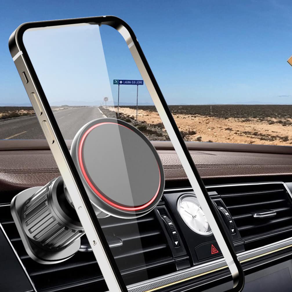Gatuida Supporto Magnetico per Telefono Auto Nero Girevole in Abs