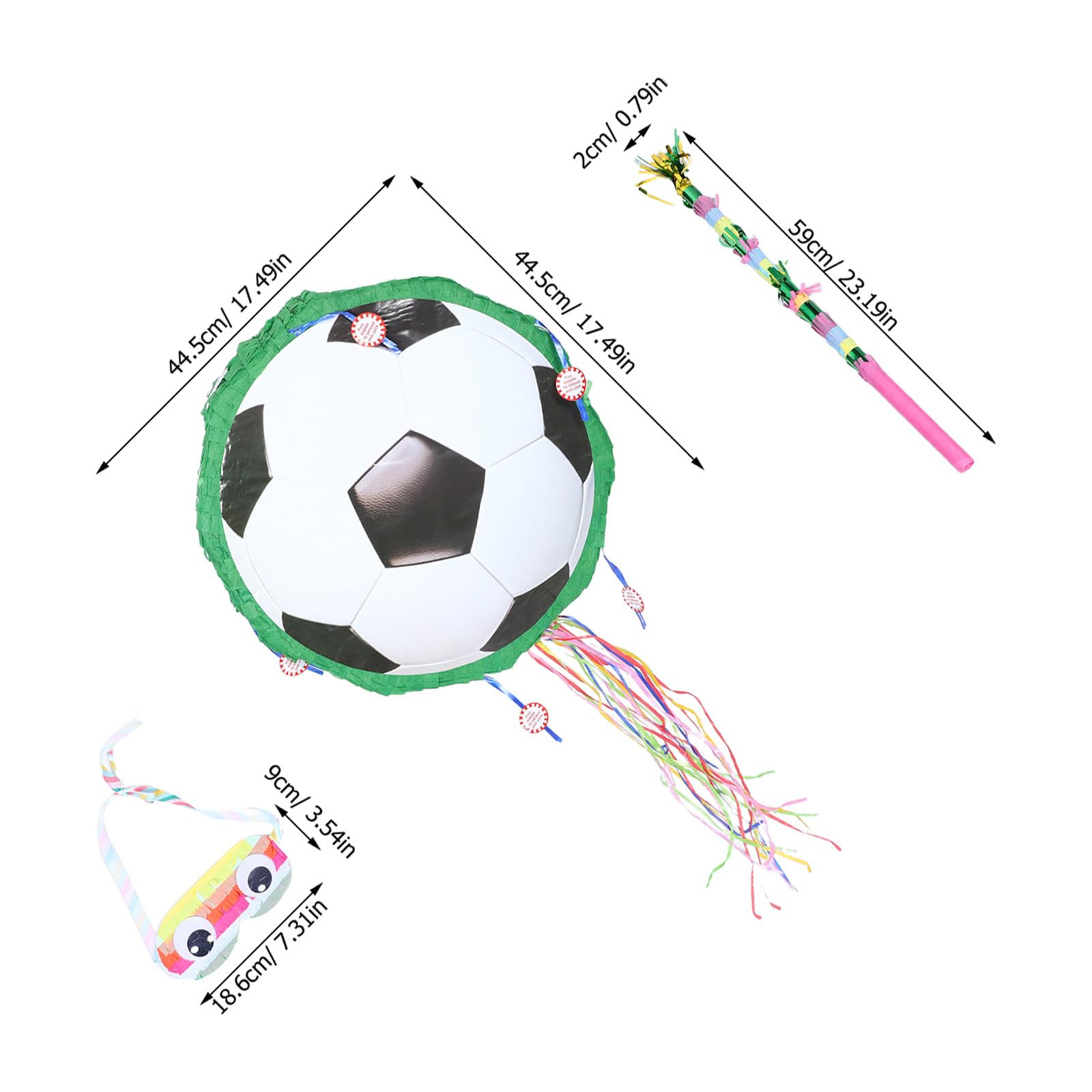 Piñata de Fútbol 1 Juego de Papel para Fiestas Infantiles