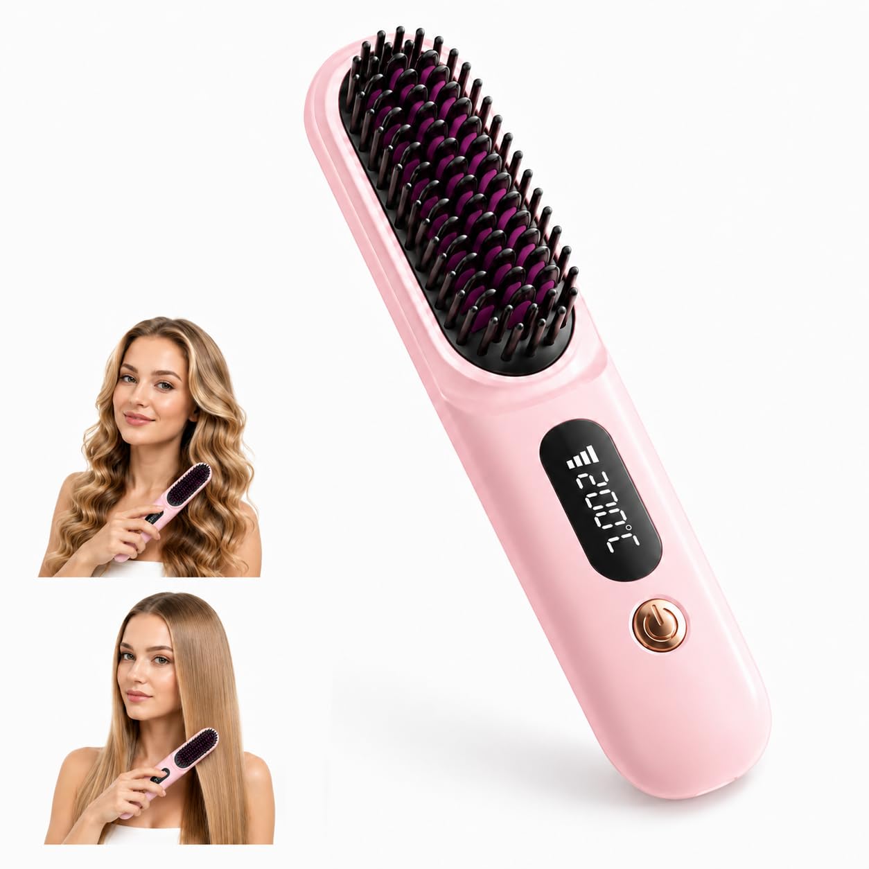 Cordless Hair Straighteners, Heated Hair Brush, Travel Hair Straightener