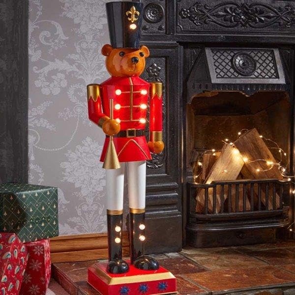 Wooden Christmas Drumming and Musical Nutcracker