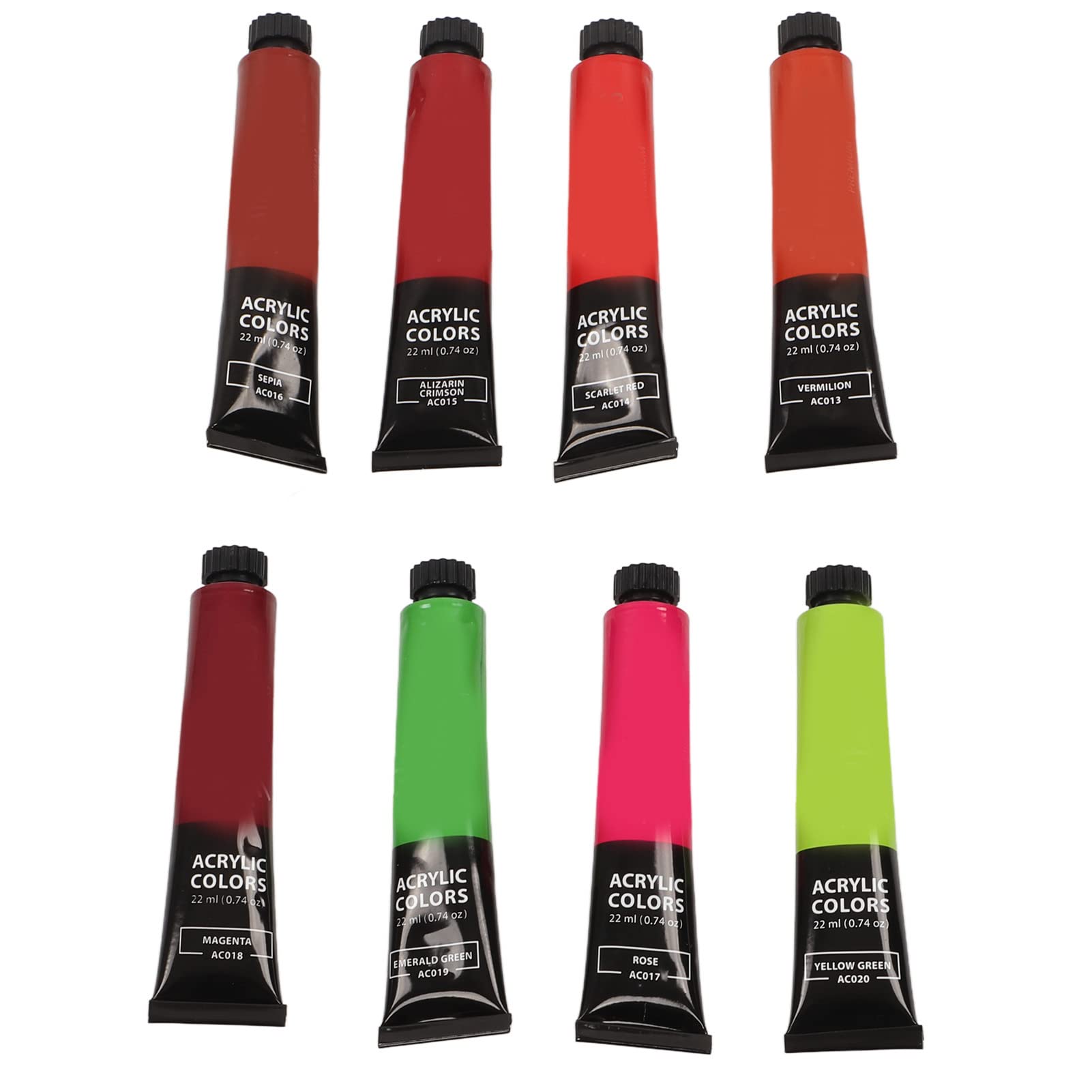 Gucagle Kit de pintura acrílica Juego de pintura de bricolaje artesanal profesional con 48 colores 6 pinceles 1 paleta para artistas principiantes adultos adolescentes proyectos de arte