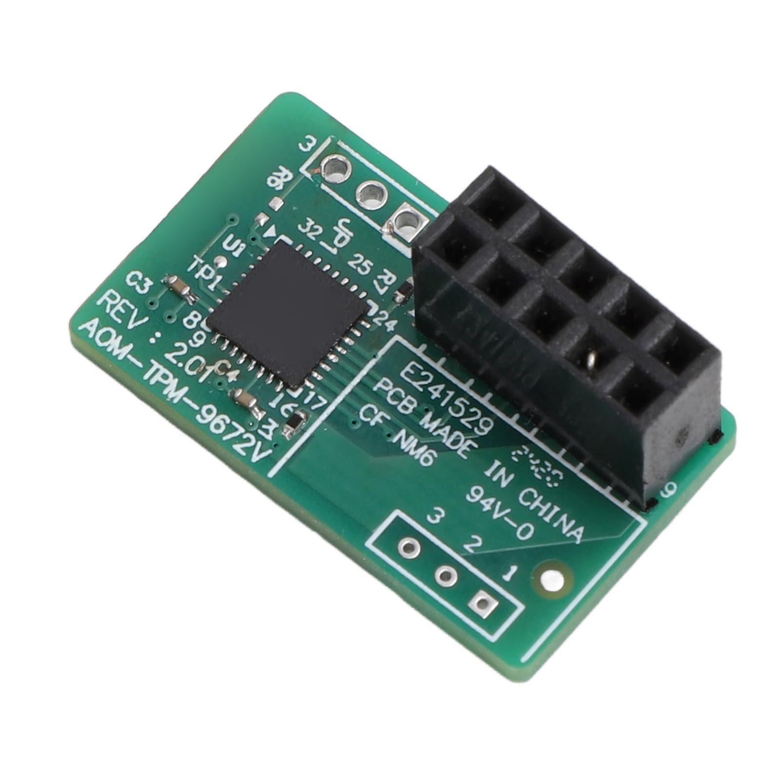 Dpofirs Modulo TPM 2.0 PCB Verde Compatto per Scheda Madre, funzionalità di Alta Sicurezza per Professionisti IT
