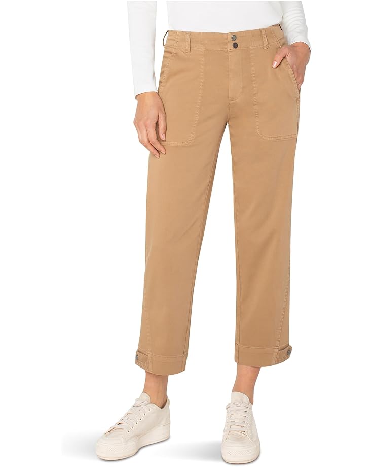 Liverpool Los Angeles Petite Soft Touch Twill Mid-rise Utility Crop W/ Tab Hem Pant 24" Inseam - Main View