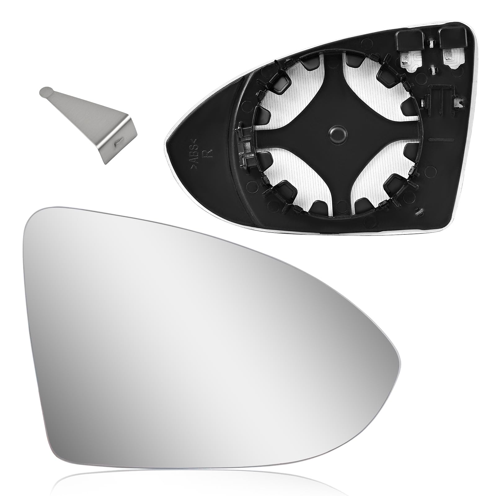 TOP-MAX Passenger Side Heated Mirror Glass Compatible with Volkswagen VW MK7, 2015-2021 Golf/GTI, 2015-2019 Golf SportWagen/R, 2017-2019 Alltrack, 2019-2021 Jetta, Right Rearview Mirror