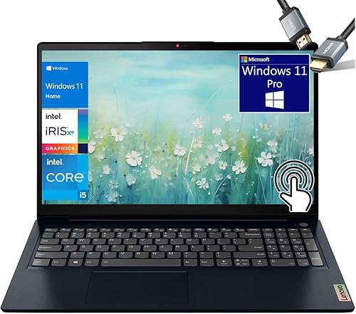 Lenovo Laptop IdeaPad 3i 2023, Intel Core i5-1155G7-15.6 pulgadas, pantalla táctil FHD (1920 x 1080), memoria de 24 GB, SSD de 1 TB, Windows 11 Pro,