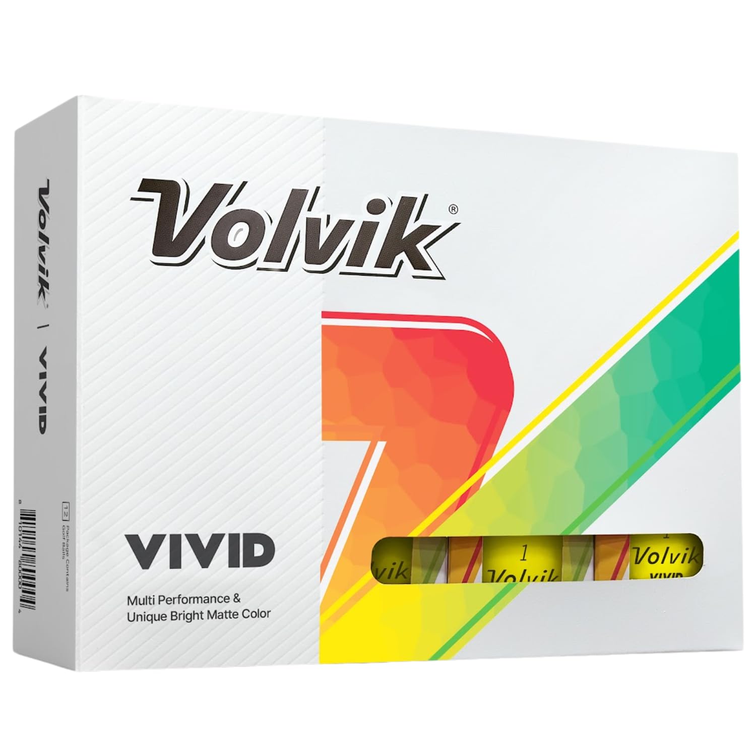 Volvik Vivid Matte Golf Balls (One Dozen) (Yellow) — image 1