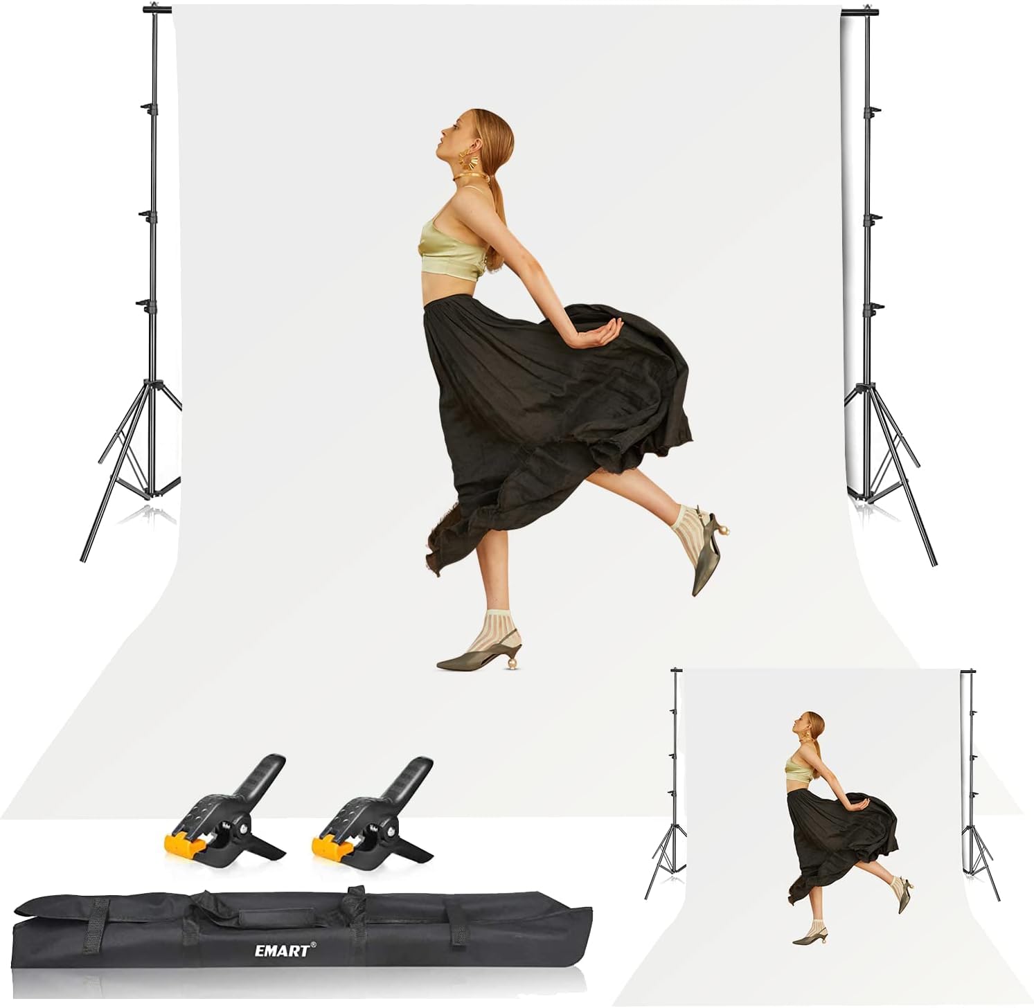 Sfondo Fotografico Bianco 3x3m Tela Fotografica Pieghevole In Cotone - Foto 3