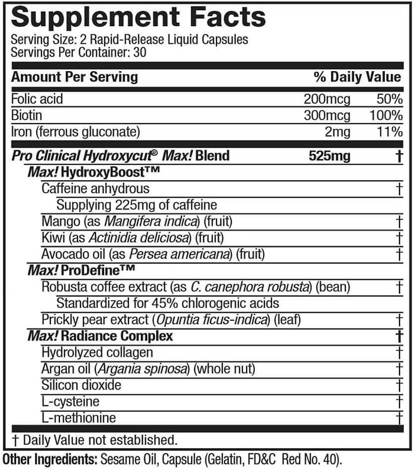 Hydroxycut Max For Women Powerful Weight Loss, 60 Liquid Capsule