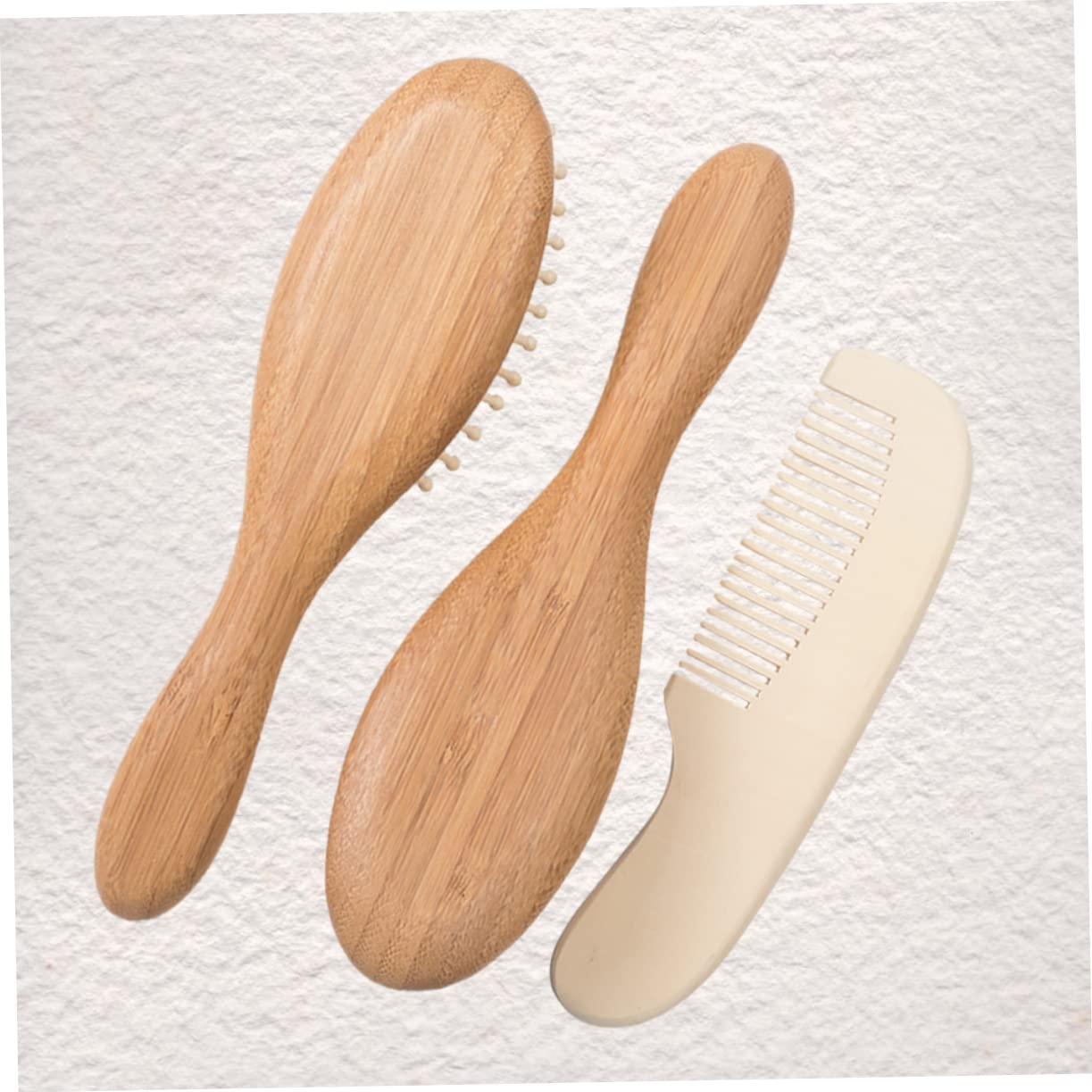 FRCOLOR 6 Piezas Peine Bebé Cepillo Fregar Para Niños Pequeños Peine Para Bebe Recien Nacido Regalo Registro Para Bebé Peines Recién Nacido Cuidado Madera Cepillo Lana