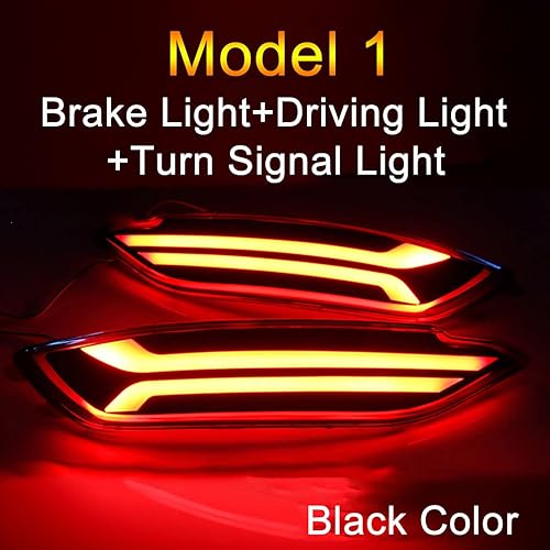 Miniatura 3 de Conjunto de luz trasera LED  Compatible con Hyundai Tucson 2015-2017, reflector de parachoques, conducción, freno, niebla, luces direccionales