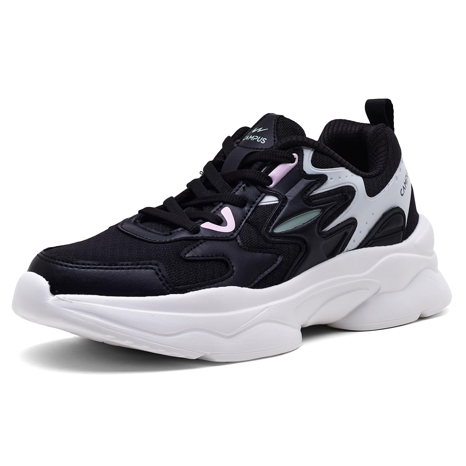 Campus Womens Twirl BLK/Off WHT Sneakers - 4 UK/Ind 22L-970 (B0DHRNTWDG) Amazon Price History, Amazon Price Tracker