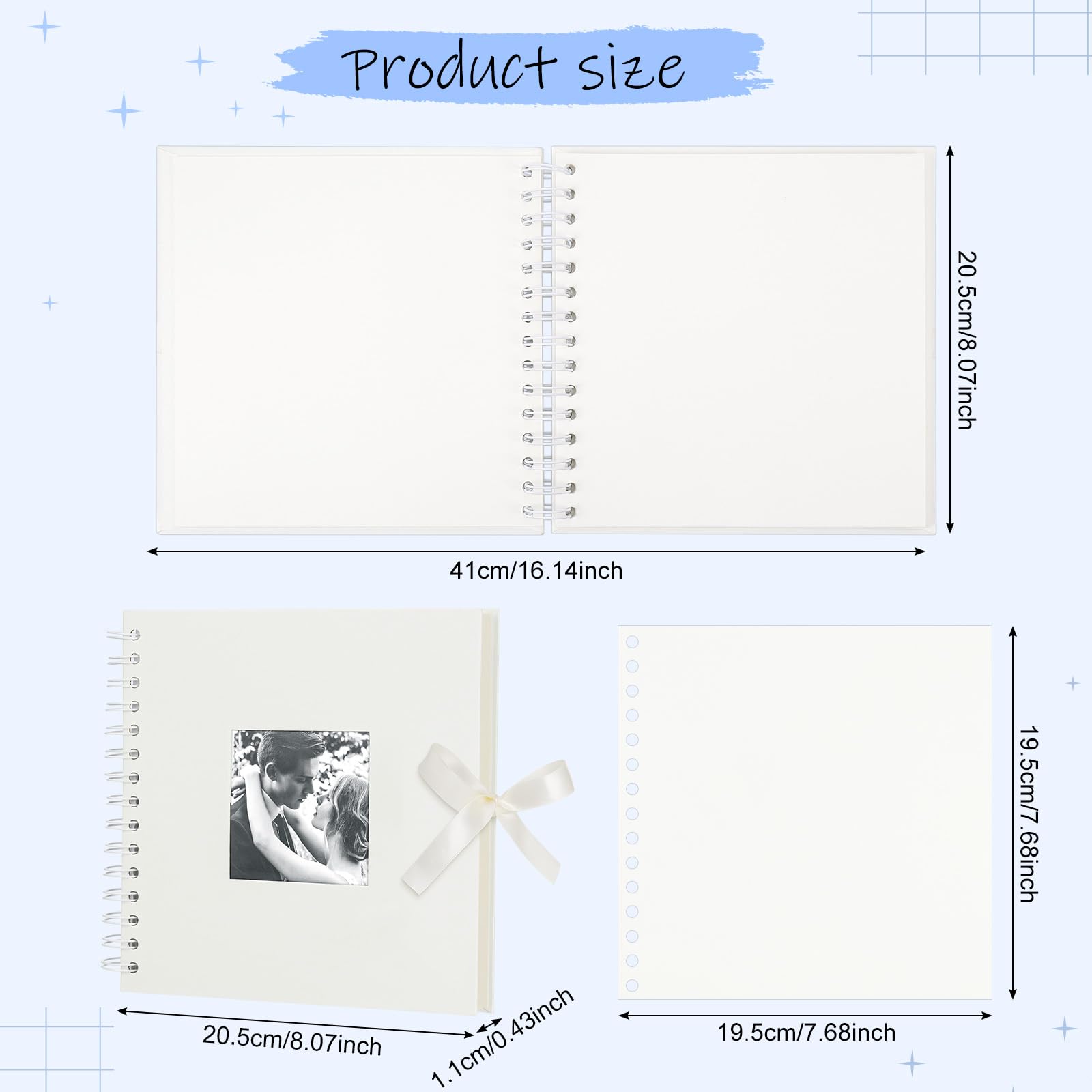 Fotoalbum herinneringsalbum 25 x 25 cm - 60 witte pagina's - linnen rosé