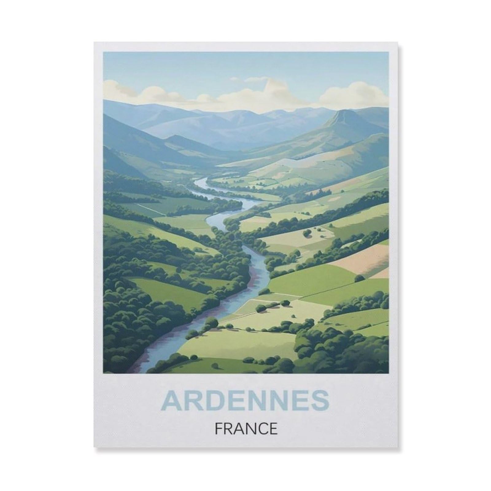 Vintage Art Metal Signs Funny Sign，Ardennes France(15x30cm）