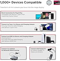 Vista 2 de RayNeo Air 3s AR/XR Glasses, 201" 120Hz FHD HueView Display, Portable AR Video Eyewear Gaming Glasses for iPhone 17/16/15, Android, Mac, Switch