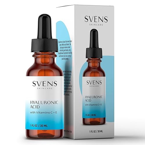 Suero de ácido hialurónico para rostro y piel, vitamina C y vitamina E - Suero facial hidratante hidratante de belleza, 1 onza líquida