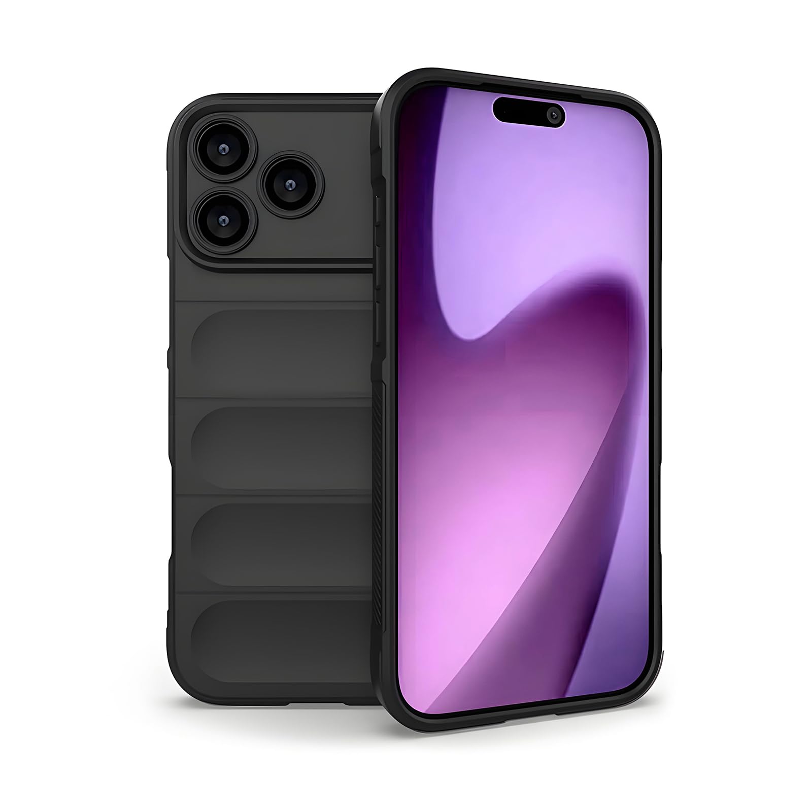 15 Plus Case Shockproof with Air Cushion Soft Flexible TPU Cover Wireless Charging Compatible Slim Fit Protective Case