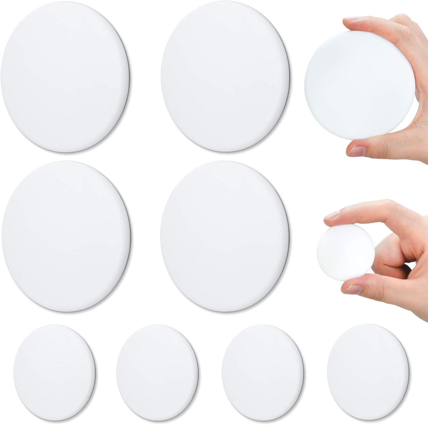 Door Stopper Wall Protector, 8 Pcs Silicone Door Knob Wall Bumper Guard with Self Adhesive for Protecting Wall, Door Handle, Refrigerator Door