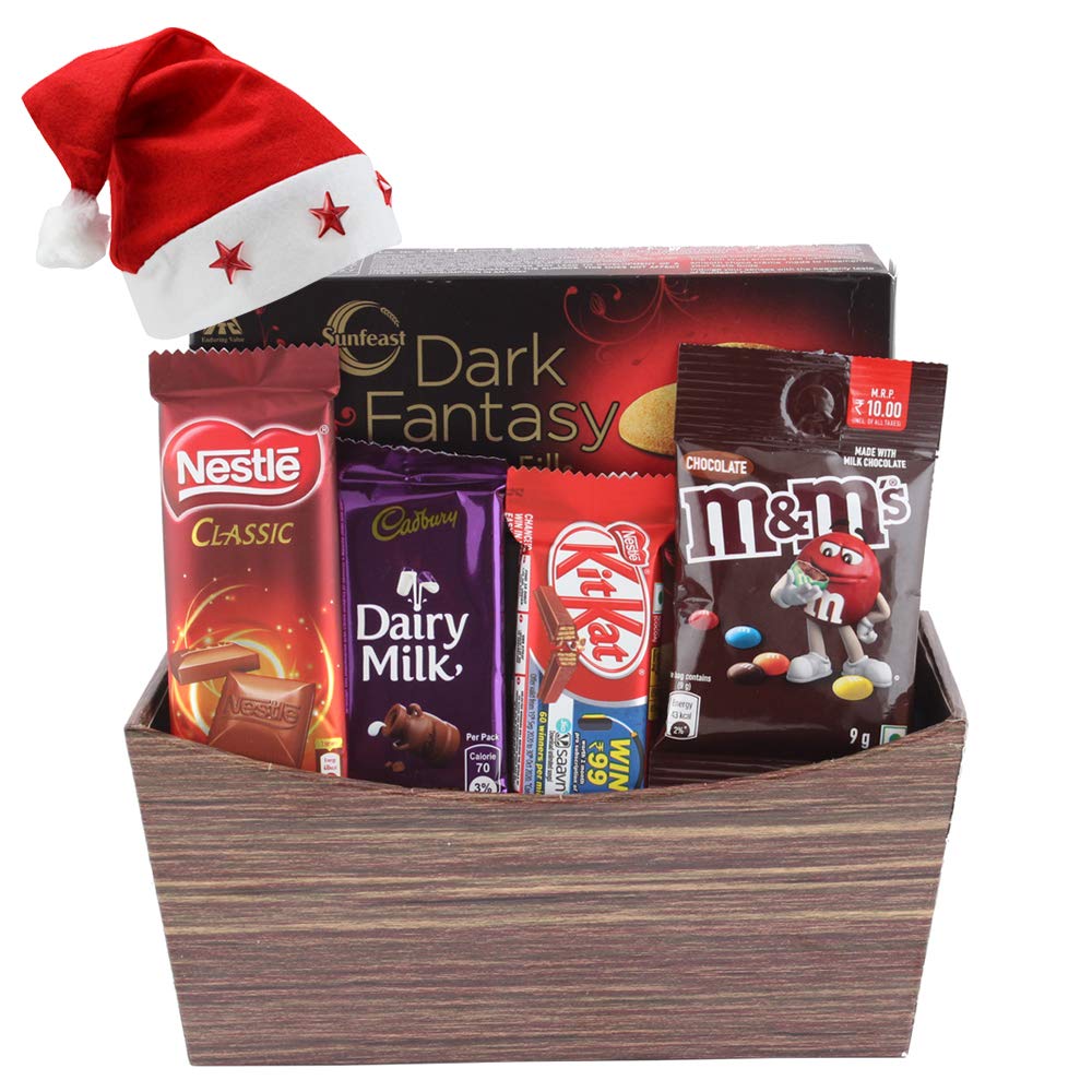 SFU E Com Chocolates with Beautiful Basket Gift Hamper | Gift for Christmas | Christmas Chocolate Gift with Cap | Christmas Chocolate Hamper | 995 SFU E Com Chocolates with Beautiful Basket Gift Hamper | Gift for Christmas | Christmas Chocolate Gift with Cap | Christmas Chocolate Hamper | 995