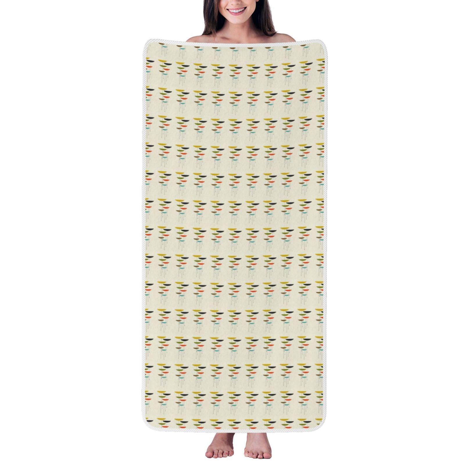 Toalla de baño de terciopelo coral de alta absorción y secado rápido para viaje y spa