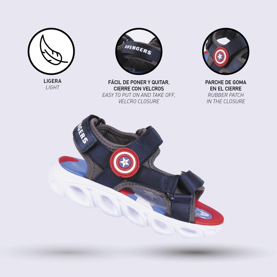 CERDÁ LIFE'S LITTLE MOMENTS, Sandalias Senderismo Niño de Verano de The Avengers-Licencia Oficial Marvel Niños