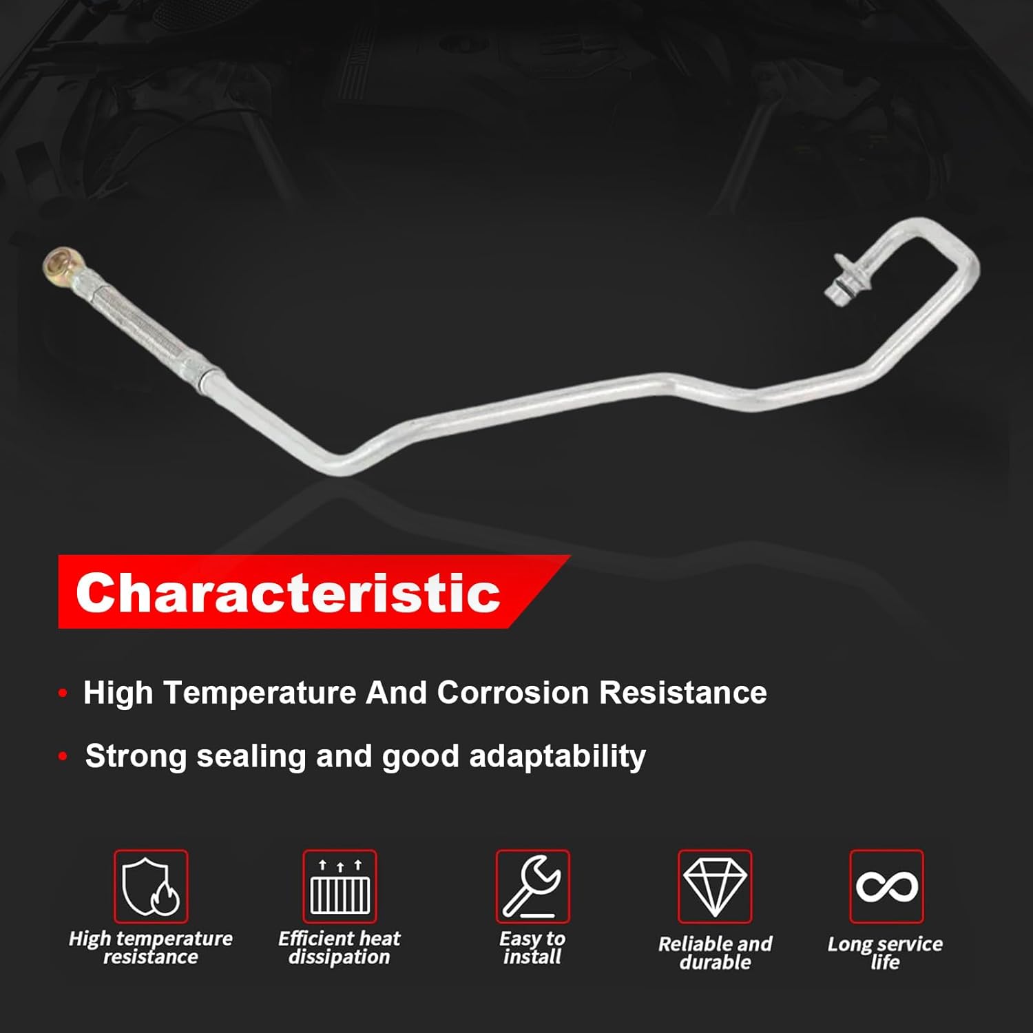 MUNIK SUPERCHARGER OIL PIPE For BMW 1 Series (F20) 2011-2015 116i,118i,120i Replace# 11427608123 AZMT900202044 OP10597 B1728127 2361993 V205295