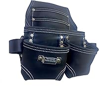 Vista 2 de 20-123 Bolsa de herramientas de cuero resistente de 5 bolsillos, color negro