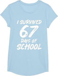 I Survived 67 Days of School Funny Meme Teacher Student T-Shirt