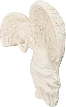 CCYLEZ Corner Angel Sculpture, Door Frame Angel Decor 3D Wall Statue Resin Right Angle for Office Right